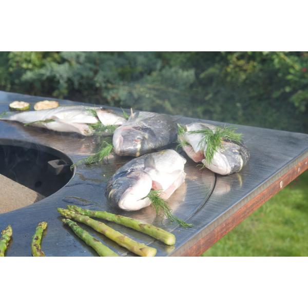 Corten Steel Outdoor Fire Pit Steel BBQ Grill Burning Fire Pit Bowl Camping Picnic Bonfire Pit