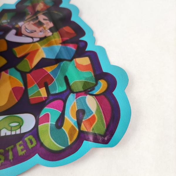 Gravure Printing Custom Die Cut Bags 3.5 Gram Mylar Zipper Bags With Logo