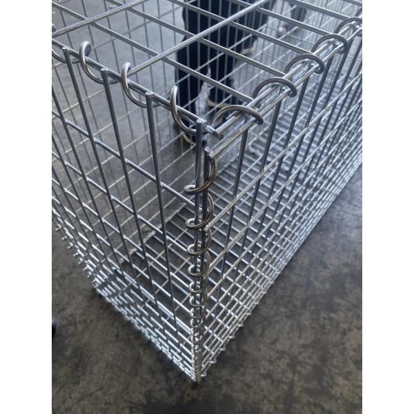 Hot Dip Galvanized Metal Welded Stone Cage Mesh Gabion Box For Wall Defensive Structure