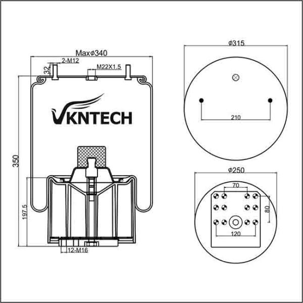 130522 881MB Heavy Truck Air Bags BPW 36 Firestone Air Bellows W01-M58-8966