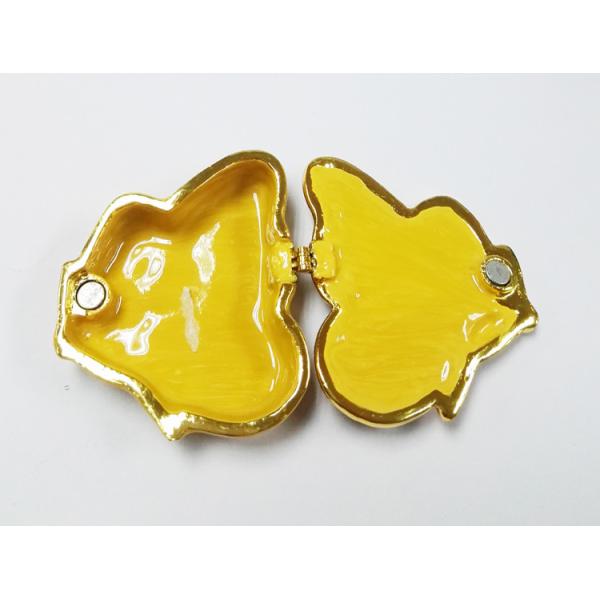 New style hot sale gift trinket boxes enamel jewelry box butterfly jewerly box