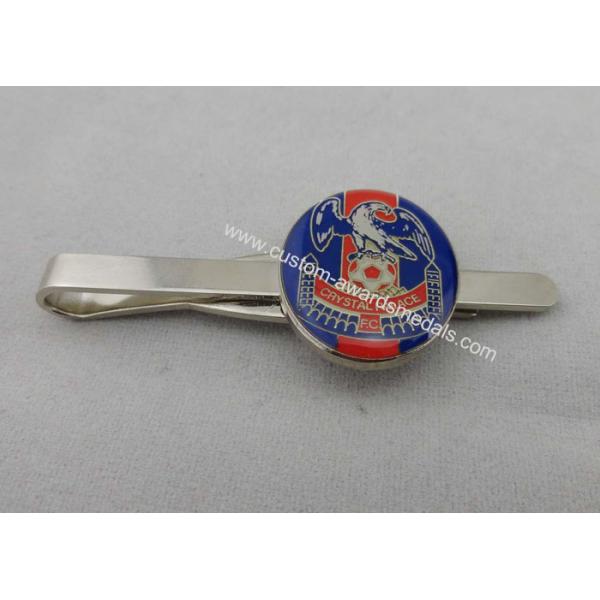 Vintage Personalized Tie Bar Copper With Soft Enamel , Nickel Plating For Boy