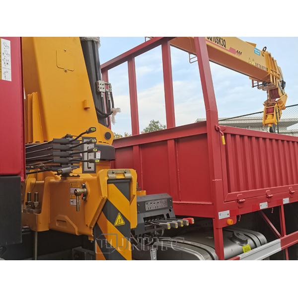 Howo 6x4 Straight Arm Crane Truck 10 Wheels 340hp Cargo With Crane Truck