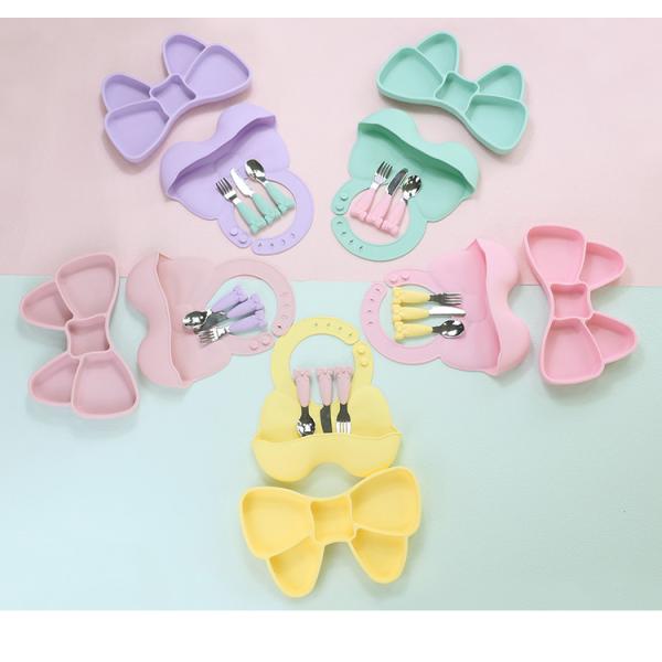 FDA-Approved Silicone Tableware Set Gift Box- Heat Resistant And Anti-Slip