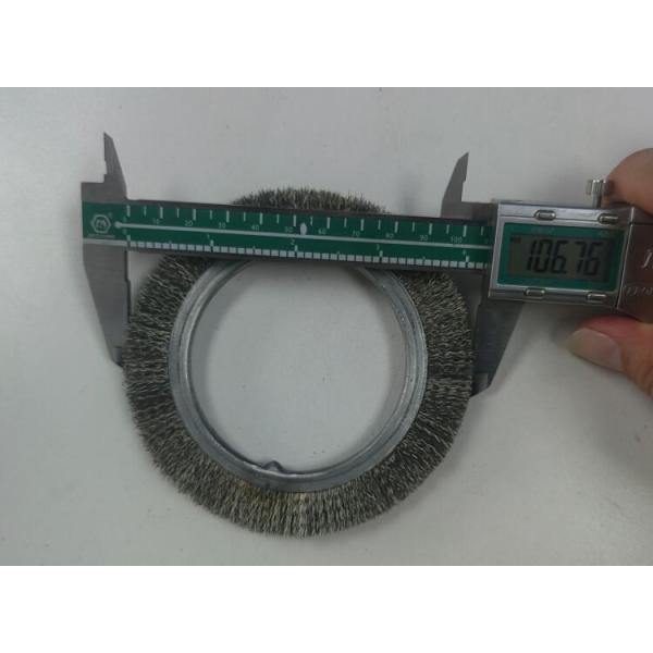 106mm Stainless Steel Wire Ring Brushes with Keyseat for Industrial Deburring