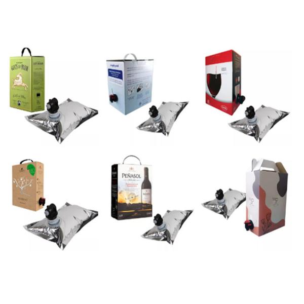 Liquid Water Aseptic Fruit Juice Plastic Tap Bag In Box Red Wine 5L With Valve / Spigot