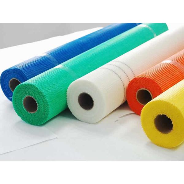 Reinforced 130g White Blue Fiberglass Mesh Roll As Building Materials