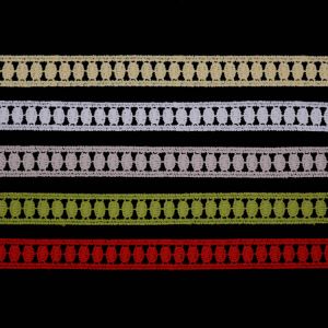 Quality High Tenacity Sysmetric Cushions 2cm Embroidery Lace Trim wholesale