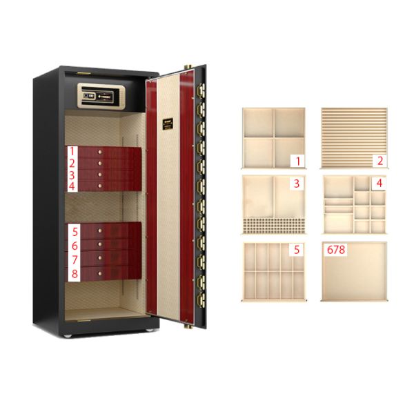 Home Personal Storage Jewelry Watch Winder Safe Limited Edition for Office Jewelry Money