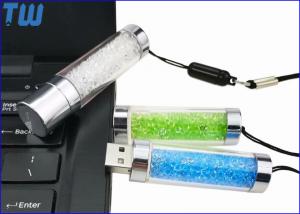 Quality Long Stick Transparent Rhinestone 1GB USB Flash Pen Drive Free Lanyard wholesale