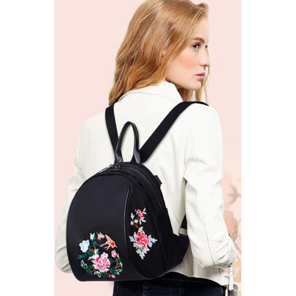 Nylon Embroidery Double Shoulder Bag Female Korean Version of The New Fashion Oxford Cloth Tourism