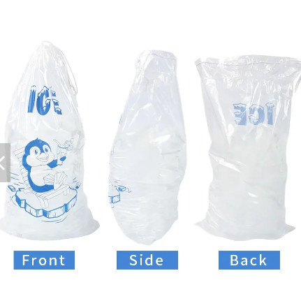 Delivery Plastic Ice Bags Printed Transparent Ice Cube Plastic Packaging