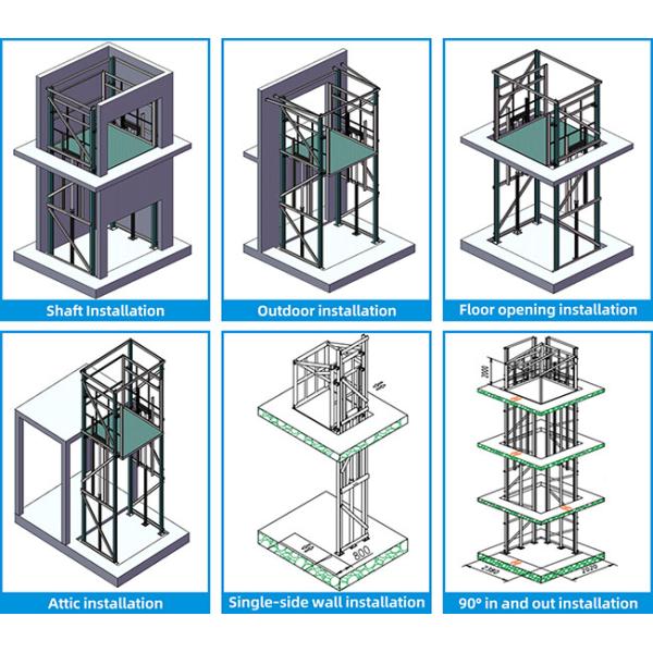 Industrial Hydraulic Freight Pallet Elevator Lift System For Warehouse Cargo