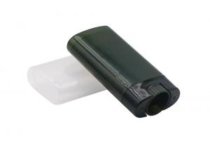 China 15g Dark Green Oval Deodorant Stick Container Small Moq Plastic Deodorant Stick Container on sale