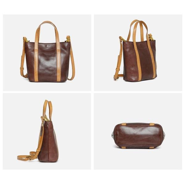 Handmade Vegetable Tanned Cowhide Full Grain Leather Handbags