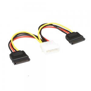Quality OEM SATA Power Wire Harness Cable SATA 1 To 2 4 Pin Molex Connecter To 2 wholesale