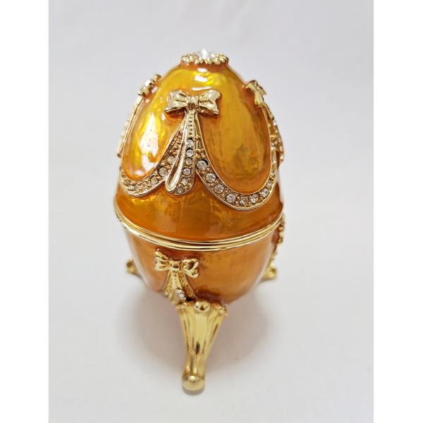 Luxury Faberge Easter Eggs Faberge-Egg Hand Painted Jewelry Trinket Box Gift for Easter Home DecorDirect Jewelry Boxes