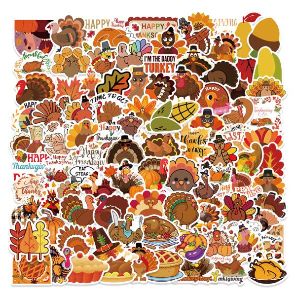 Offset printing Cartoon Face Sticker 80gram Pumpkin Decorating Stickers