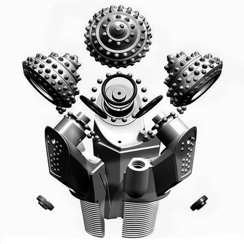 Oil Geological Roller Cone Bit Rubber Sealed Bearing TCI Tricone Drill Bit Hard Rock Drilling Bits