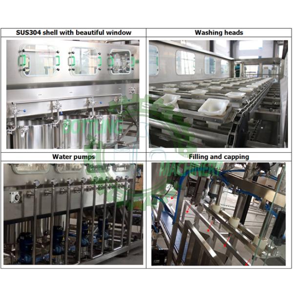 450BPH Belt Conveyor Cap Press 5 Gallon Water Bottling Machine