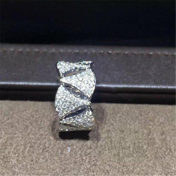Bi divas' dream series ring 18k white gold yellow gold rose gold diamond ring Jewelry factory in Shenzhen, China