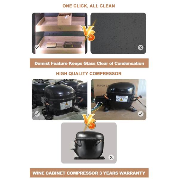 Spain Cedar Wood Electric Cigar Cooler Humidor Cabinets For Smoke Shop With Lock