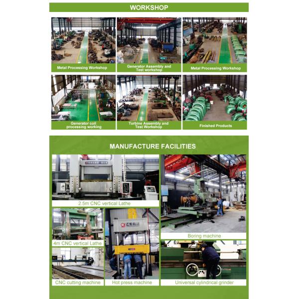 750kw Pelton Micro Hydro Generator 90m Water Head 94% Efficiency