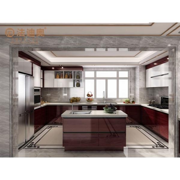Modern Double Kitchen Cabinet Luxurious Stainless Steel In Mahogany Finishired Elegance And Timeless Sophistication Forest Green Kitchen Cabinets