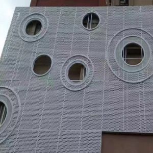 Waterproof Aluminium Perforated Panel Metal Curtain Wall Round Hole