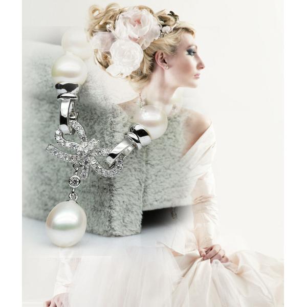 Pearl necklace natural freshwater 8-9 mm nearly round silver pendant