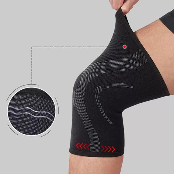 Custom Anti Slip Elastic Compression Knee Sleeves For Basketball And Gym Sports