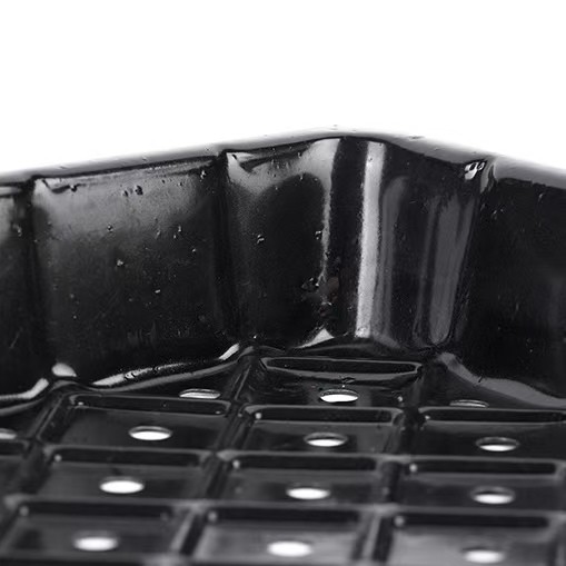 Black Hard Rectangular Flat Grow Trays Greenhouse Seed Starter Tray With Holes