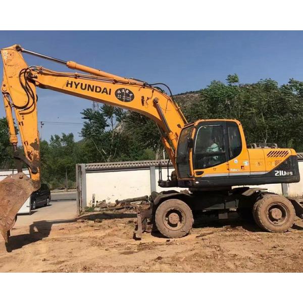 21 Ton Second Hand Mini Digger R210W-9 Used Wheel Excavator