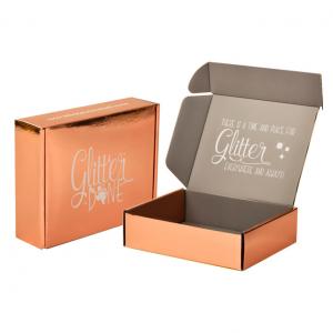 Quality Custom Paper Rose Gold Metalized Boxes Packaging Metallic Mailer Box wholesale