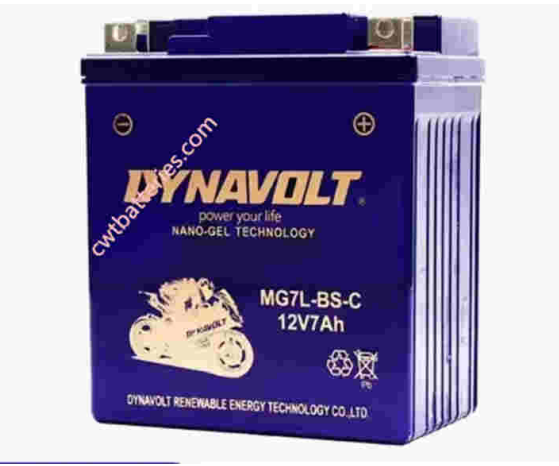 DYNAVOLT MG7L-BS-C BATTERY 12V 7Ah New Original Gel Series Motorcycle Battery
