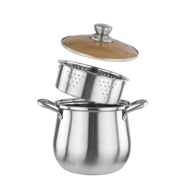 Different Size Stackable Steamer Pot Stainless Steel Material Double Layer