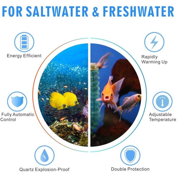 300 Watt Small Fish Tank Water Heater 60 Gallon