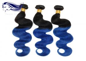 Quality Body Wave Blue Ombre Color Hair 100 Peruvian Hair Weave Bundles wholesale