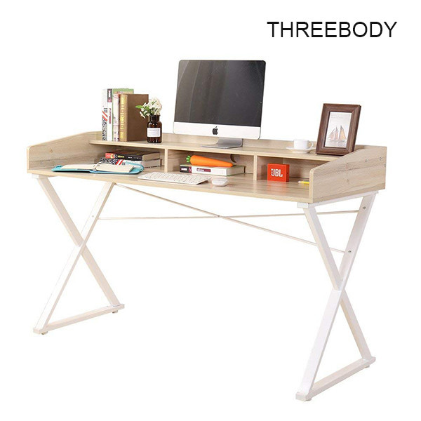 White Classical Modern Office Table Home Office Furniture 55L * 23.6W * 33.1H Inch