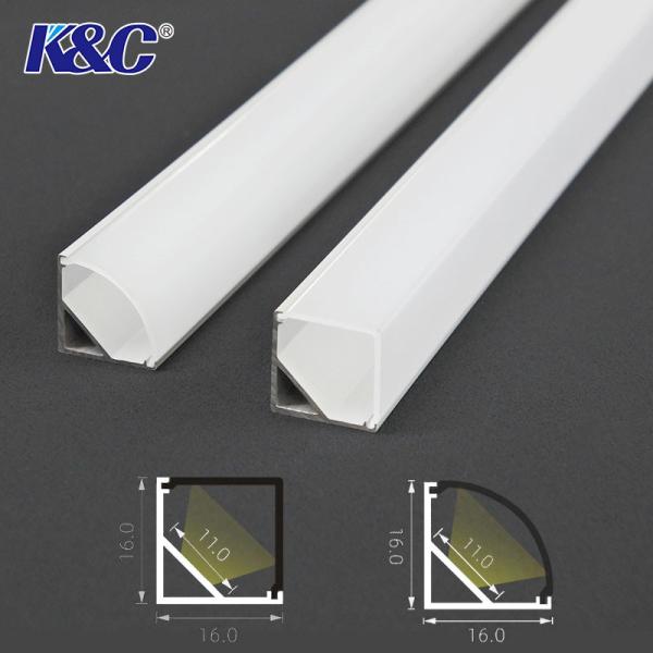 Led Strip Aluminum Housing Profile Corner Extrusion Channel 45 90 Degree Angle Light 16mm Wide