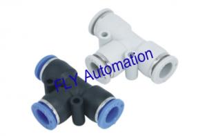 Quality One Touch PE Union Pisco Tee Plastic Metric Pneumatic Tube Fittings wholesale