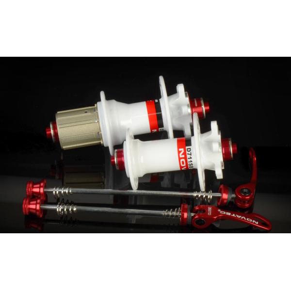 Novatec Hub D711SB D712SB ultra-light disc brake bearing MTB mountain bike hubs 28h 32h Red Black color with Skewers