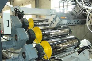 Quality High Tension Fireproof Conical Twin Screw Extruder PVC Sheet Production Line 0.5 - 2mm Sheet Thickness wholesale