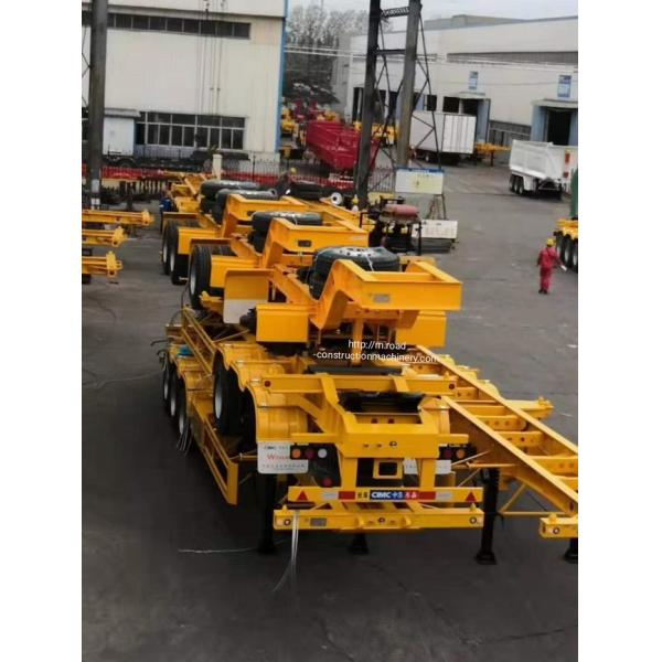 Steel 70 Ton CIMC Container Trailer 12R22.5 Tire With Dolly