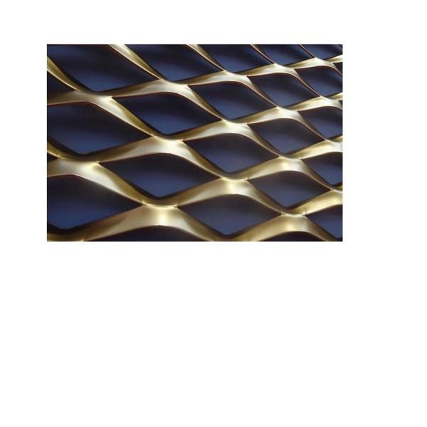 Grating Architectural Expanding Wire Mesh Panels Customized 20m Length