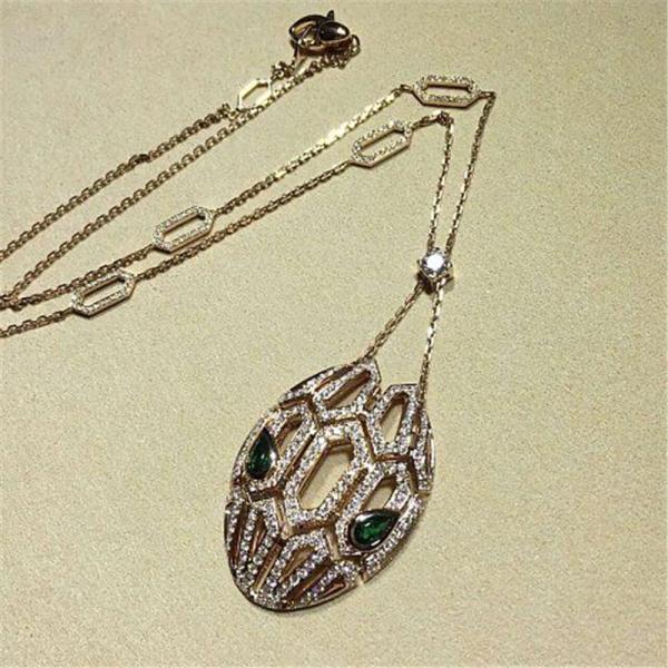 Bi snake Necklace 18k gold white gold yellow gold rose gold diamond necklace