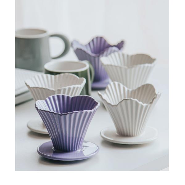 Straight Ceramic Reusable Hand Brew Coffee Filter Cup Convenient For Office And Home