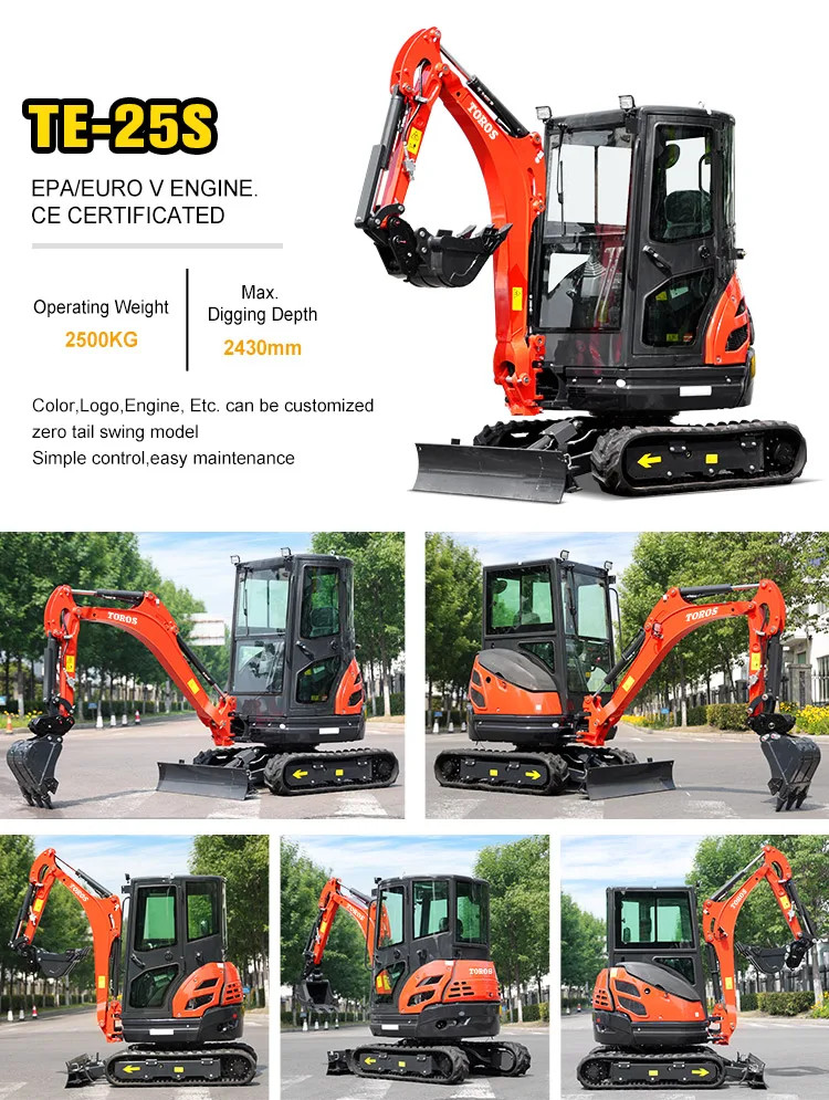 Mini Excavator 3.5 ton Kubota Engine Small Excavation CE EPA EURO5 Micro Digger Crawler Bagger