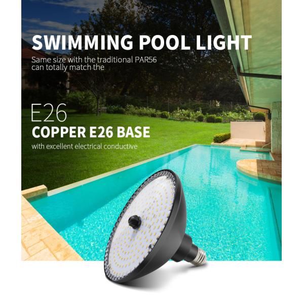 RGB Bulb Wall Mounted Swimming Pool Lights 100% Synchronous Control 12V E26 Base Par56 IP68