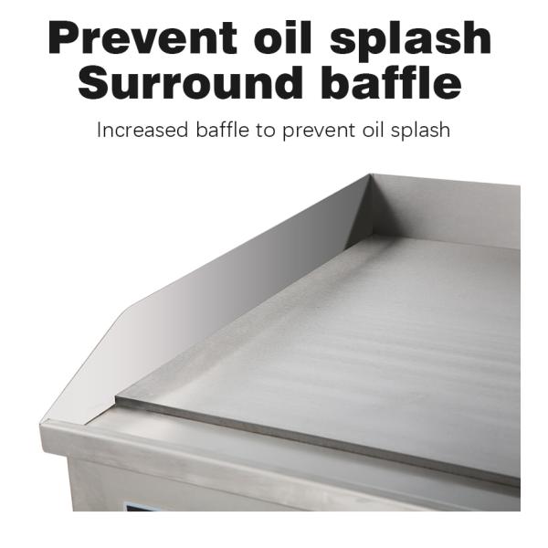 Silver White Industrial Hotel Gas Griddle Series 720 for Commercial Kitchen Equipment